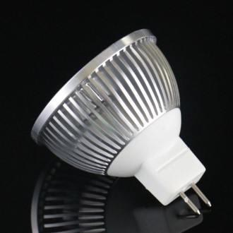 MR16 5W 475LM LED Spotlight Lamp, 1 COB LED,  White Light, 6000-6500K, DC 10-18V, Silver Cover