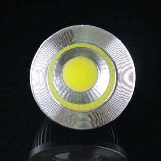 MR16 5W 475LM LED Spotlight Lamp, 1 COB LED,  White Light, 6000-6500K, DC 10-18V, Silver Cover