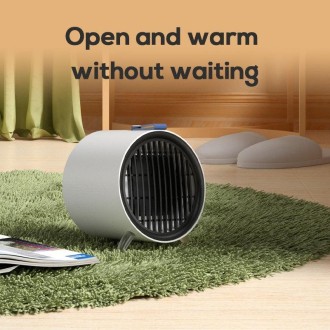 XY-610 Home Office Desk Mini Low Noise Heater Warm Air Machine, Plug Type: UK Plug(White)