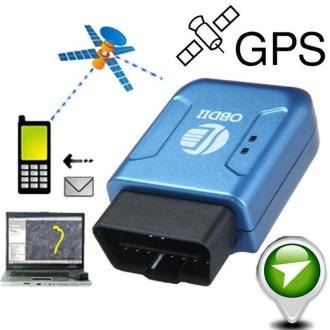 TK206 2G GPS OBD2 Real Time GSM Quad Band Anti-theft Vibration Alarm GSM GPRS Mini GPS Car Tracker (Black)