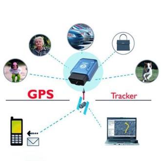 TK206 2G GPS OBD2 Real Time GSM Quad Band Anti-theft Vibration Alarm GSM GPRS Mini GPS Car Tracker (Black)