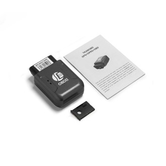 TK206 2G GPS OBD2 Real Time GSM Quad Band Anti-theft Vibration Alarm GSM GPRS Mini GPS Car Tracker (Black)