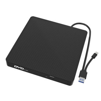 XD009 External CD Reader VCD Burner Ultra-thin Design Laptop Computer USB 3.0+Type-C DVD Drive