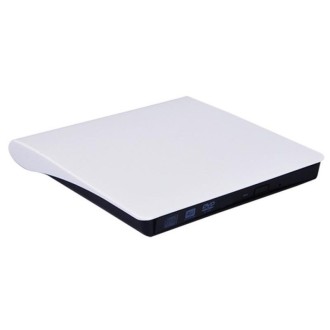 663 High Speed CD DVD Burner USB3.0 Computer Laptop External Optical Drive Burner(White)