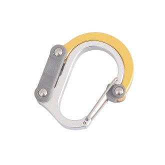 Multifunctional Carabiner Aluminum Alloy D-Type Outdoor Products Quick-Hanging Buckle(Golden)