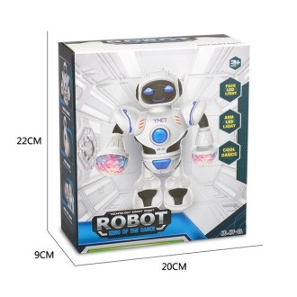 Electric Hyun Dance Robot LED Light Music Children Educational Toys(White)