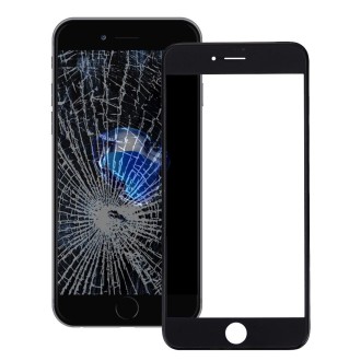 Front Screen Outer Glass Lens with Front LCD Screen Bezel Frame & OCA Optically Clear Adhesive for iPhone 7 Plus(Black)