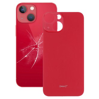 Easy Replacement Big Camera Hole Glass Back Battery Cover for iPhone 13 mini(Red)