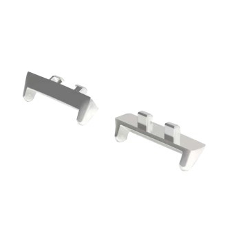 For OPPO Watch3 42mm 1 Pair 20mm Metal Watch Band Connector(Silver)