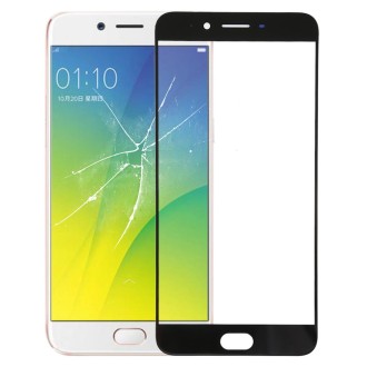 For OPPO R9s Plus Front Screen Outer Glass Lens (Black)