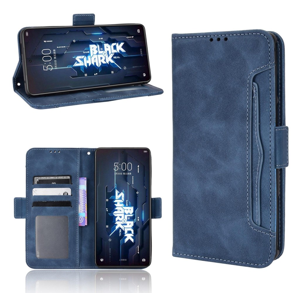 For Xiaomi Black Shark 5 RS Skin Feel Calf Texture Card Slots Leather Phone Case(Blue)