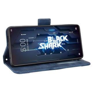 For Xiaomi Black Shark 5 RS Skin Feel Calf Texture Card Slots Leather Phone Case(Blue)