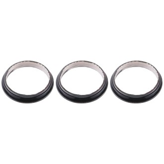 3 PCS Rear Camera Glass Lens Metal Protector Hoop Ring for iPhone 12 Pro(Graphite)