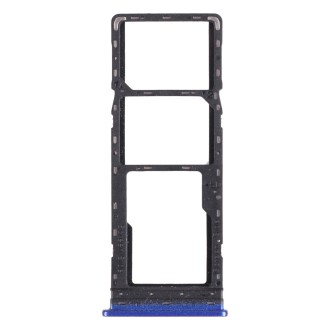 For Tecno Spark 5 Air KD6a SIM Card Tray + SIM Card Tray + Micro SD Card Tray (Blue)