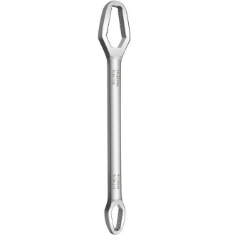 Multi-Function Plum Wrench Open Adjustment Double-Headed Self-Tightening Wrench(Silver)