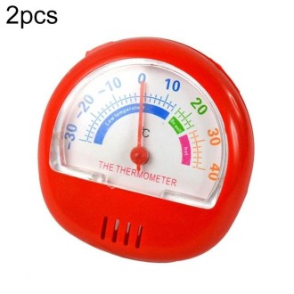 2 PCS Freezer Thermometer Indoor Outdoor Pointer Thermometer(Red)