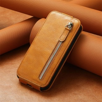 For Ulefone Note 16 Pro Zipper Wallet Vertical Flip Leather Phone Case(Brown)