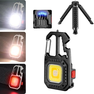 E-SMARTER W5138 Mini Bright Light Portable Flashlight, Specification: Black+Bracket