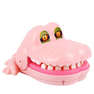 Spoof Bite Finger Toy Parent-Child Game Tricky Props, Style: 6692A  Crocodile-Pink