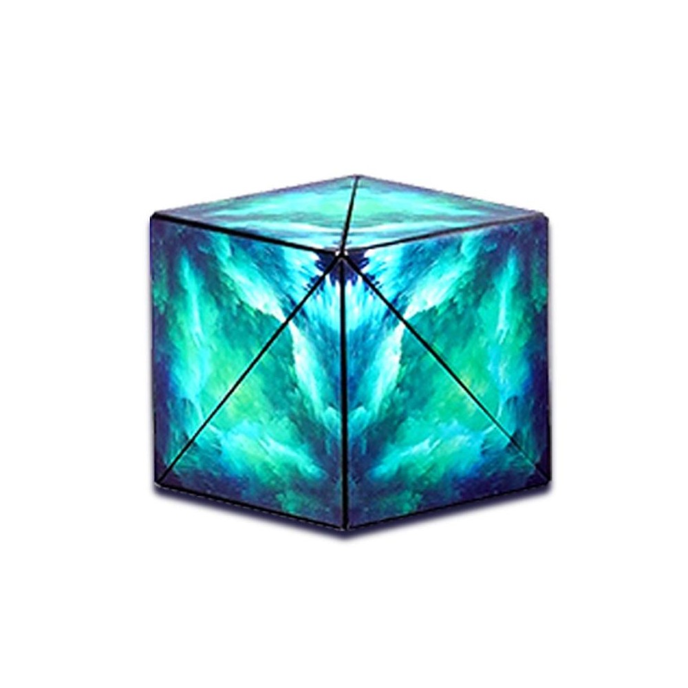 3D Variety Geometry Alien Magic Cube Magnetic Logic Thinking Children Educational Toys(Science Fiction Green)