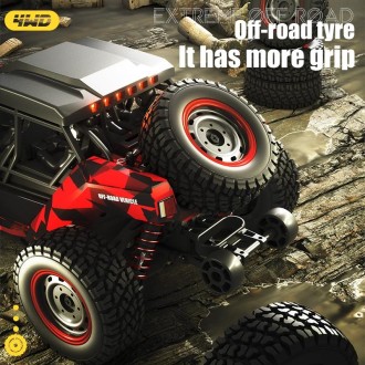 JJR/C Q141 High-speed Carbon Brush Desert Remote Control 4WD Off-road Vehicle(Red)