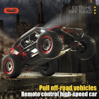 JJR/C Q141 High-speed Carbon Brush Desert Remote Control 4WD Off-road Vehicle(Red)