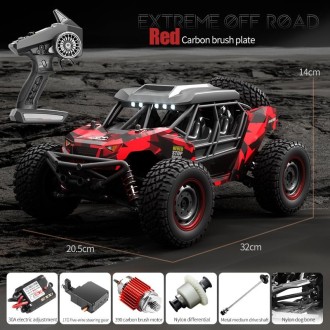 JJR/C Q141 High-speed Carbon Brush Desert Remote Control 4WD Off-road Vehicle(Red)