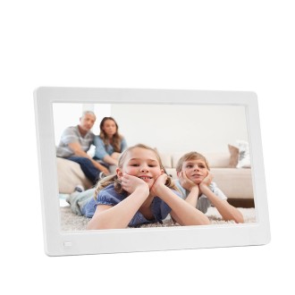 11.6-inch IPS Digital Photo Frame Full View 1920*1080 Electronic Photo Album Advertising Machine(White)