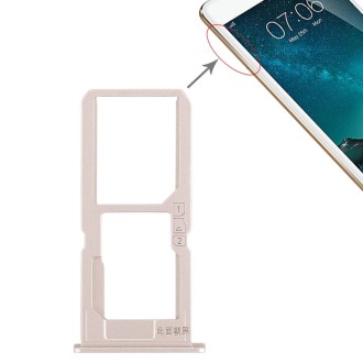 For Vivo V3Max SIM Card Tray + SIM Card Tray / Micro SD Card Tray (Gold)