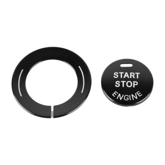 Car Engine Start Key Push Button Ring Trim Sticker for Infiniti (Black)