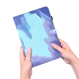 For Samsung Galaxy Tab S7 FE 12.4 inch 2021 T730 / T736 Voltage Watercolor Pattern Skin Feel Magnetic Horizontal Flip PU Leather