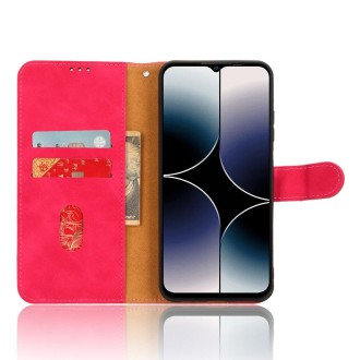 For Ulefone Note 16 Pro Skin Feel Magnetic Flip Leather Phone Case(Rose Red)