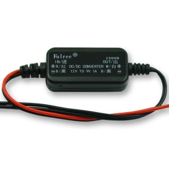 Fulree 12V To 9V 1A Vehicle Power Supply DC Ultra Thin Step-Down Power Converter