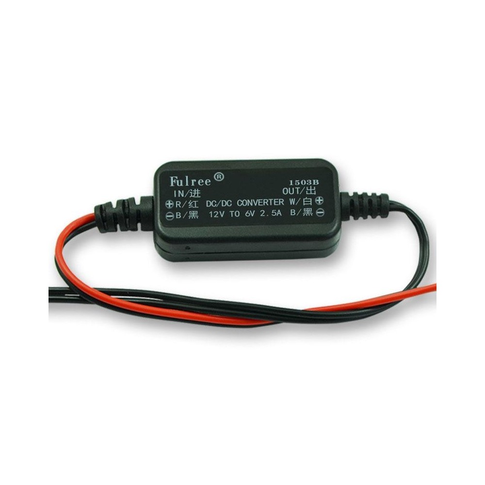 Fulree 12V To 6V 2.5A Vehicle Power Supply DC Ultra Thin Step-Down Power Converter