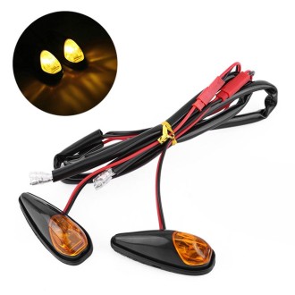 2pcs SL QGD Motorcycle 5W Turn Signal Light (Black)