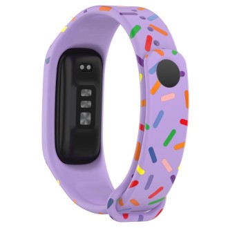 For OPPO Band Sports Rainbow Dots Silicone Watch Band(Purple)