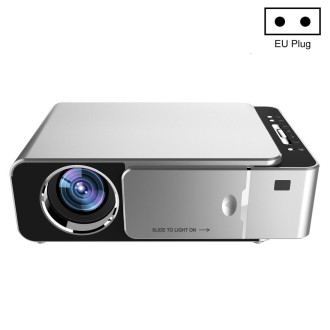 T6 2000ANSI Lumens 1080P LCD Mini Theater Projector, Phone Version, EU Plug(Silver)