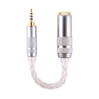 ZS0021 2.5mm Male to 4.4mm Female Balance Adapter Cable (Silver)