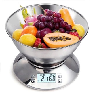 Kitchen High Precision Stainless Steel LCD Digital Scale Measuring Tools(Silver)