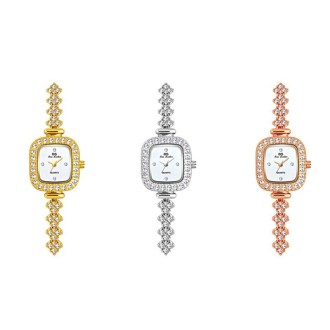 BS Bee Sister FA1518  Women Diamond Watch Bracelet Watch(Rose Gold)