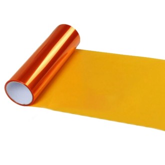 2pcs Car Headlight Protective Film Tail Light Film Motorcycle Fog Light Film, Size:30 x 100cm(Orange)