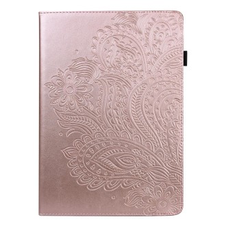 For Amazon Fire Max 11 Peacock Embossed Pattern Leather Tablet Case(Rose Gold)