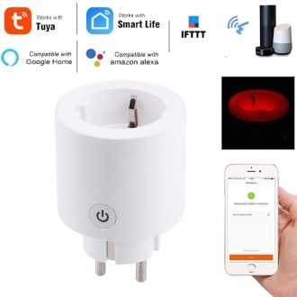 JH-G01E 16A 2.4GHz WiFi Control Smart Home Power Socket Works with Alexa  & Google Home, Support LED Indicator, AC 100-240V, EU 