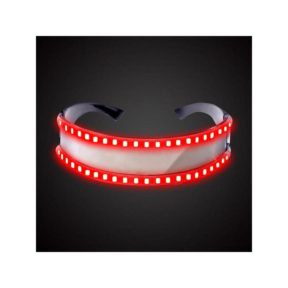 LED Glasses Luminous Party Classic Toys for Dance DJ Party Mask Costumes Props Gloves(Red glow)