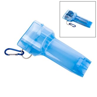 Sports Portable Dart Box Plastic Transparent Container Storage Darts Case with Key Buckle(Blue)