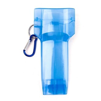 Sports Portable Dart Box Plastic Transparent Container Storage Darts Case with Key Buckle(Blue)