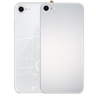 Glass Mirror Surface Battery Back Cover for iPhone 8 (Silver)