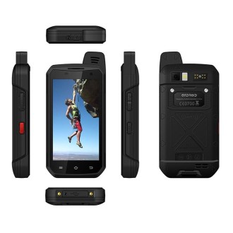 UNIWA B6000 PTT Walkie Talkie Rugged Phone, 4GB+64GB, IP68 Waterproof Dustproof Shockproof, 5000mAh Battery, 4.7 inch Android 9.