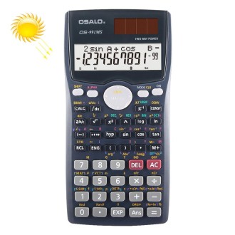 OSALO OS-991MS 10+2 Digits Double Line Display Multi-functional Student Function Scientific Calculator Solar Energy Dual Power C