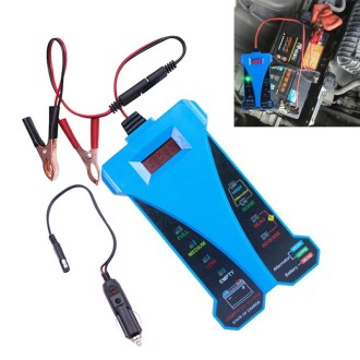 12V Three-In-One Battery Tester Digital Display Tester (Blue)